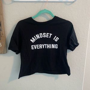 💪🏻👚 Miken Flow Mindset is Everything Crop Top Black Medium